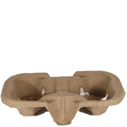 Capri Carry Tray 2 Cup Moulded Fibre Natural Carton Of 200