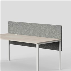 Visionchart SANA Serenity Altitude Dual Desk Screen 2400W x 12D x 800mmH Moonlight