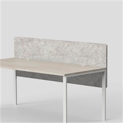 Visionchart SANA Serenity Altitude Dual Desk Screen 2400W x 12D x 800mmH Mushroom