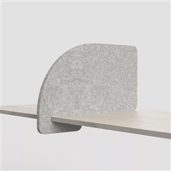 Visionchart SANA Serenity Arc Slide On Desk Screen 680W x 24D x 420mmH Mushroom