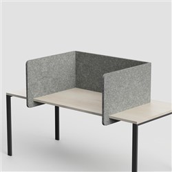 Visionchart SANA Serenity Altitude Slide On Surround Desk Screen 940Wx480mmH MLight