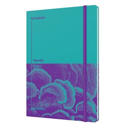 Jumble & Co Plan And Ponder Undated Diary A5 Week To View Red