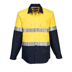 Portwest Bizflame Fire Retardant Class Day Night Shirt XL Yellow And Navy