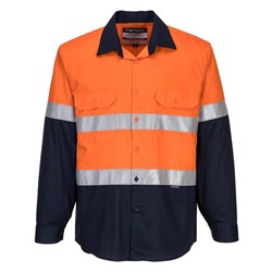 Portwest Bizflame Fire Retardant Class Day Night Shirt 3XL Orange And Navy