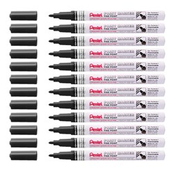 Pentel Paint Marker Fine Bullet 2.9mm Black Box Of 12