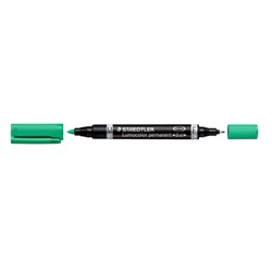 Staedtler 348 Lumocolor Duo Permanent Pen Fine Medium Bullet 0.6-1.5mm Green