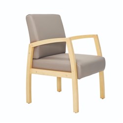 Buro Bella Guest Chair Dillon PU Stratus Gin Rummy Gravel Seat And Back