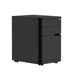 Buro MyWorkSpace Mobile Pedestal 2 Drawer 1 File 395W x 520D x 600mmH Black