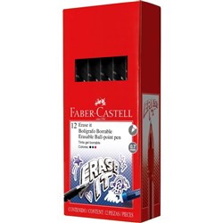 Faber-Castell Erase It Erasable Gel Pen Fine 0.7mm Black