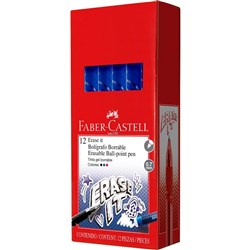 Faber-Castell Erase It Erasable Gel Pen Fine 0.7mm Blue