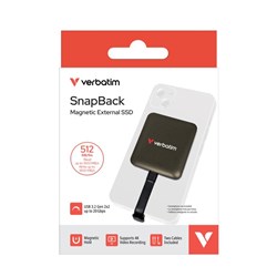 Verbatim SnapBack Magnetic External SSD USB-C 512GB Mocha Metallic