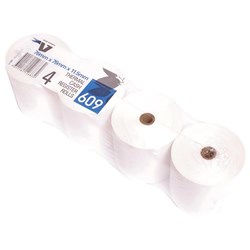 Victory Paper Thermal EFTPOS And Register Rolls 76 x 76 x 12mm 78m 1 Ply White Pack Of 4