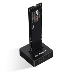 Mbeat H5 Dual USB-A And USB-C SSD Mini Dock For M.2NVMe And Sata Black