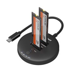 Mbeat H3 USB 3.2 Gen 2 Dual M.2 NVMe SSD Dock With Clone Duplicator Black
