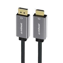 Mbeat ToughLink Display Port To HDMI Cable 4K/60Hz 1.8m Space Grey