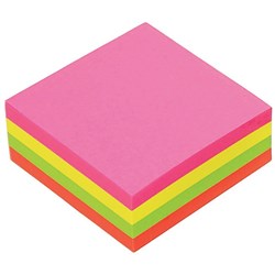 Marbig Repositionable Notes 75x75mm Brilliant Assorted 320 Sheets