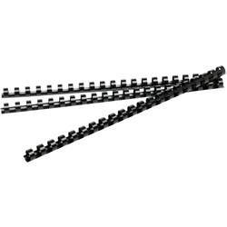 Rexel Plastic Binding Comb 9.5mm 60 Sheet Capacity Black Pack of 100