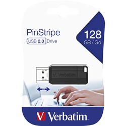 Verbatim Store 'n' Go Pinstripe USB Drive 3.0 128GB Black