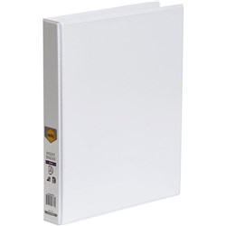 Marbig Clearview Insert Binder A4 2D Ring 25mm White