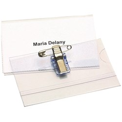 Rexel Convention Card Holder With Pin & Clip Box Of 50
