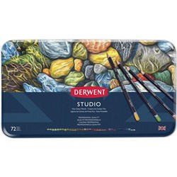 Derwent R32201 Studio 72 Pencils Assorted Tin of 72 **clearance**