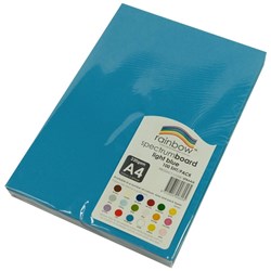 Rainbow Spectrum Board A4 220gsm Light Blue 100 Sheet