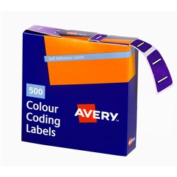 Avery Alphabet Coding Label I Side Tab 25x38mm Purple Pack of 500