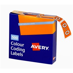 Avery Alphabet Coding Label O Side Tab 25x38mm Orange Pack of 500