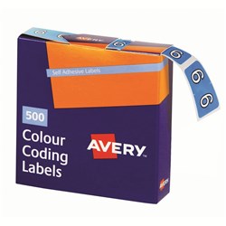 Avery Numeric Coding Label 6 Side Tab 25x38mm Blue Pack of 500