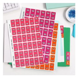 Avery Alphabet Coding Label A Side Tab 25x38mm Pink Pack of 180