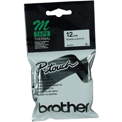 MK231 BROTHER TAPE 12MM BLK/WHITE