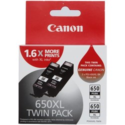 Canon PGI 650XLBK Ink Cartridge High Yield Twin Pack Black