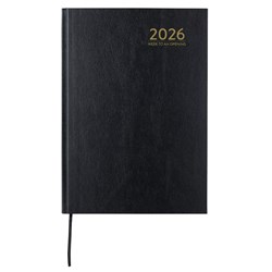 CUMBERLAND CLASSIC DIARY Week To View Casebound A4 Black
