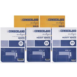 Cumberland Plain Envelope Pocket C5 Strip Seal Gold Pack of 25