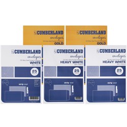 Cumberland Plain Envelope Pocket B4 Strip Seal White Pack of 25