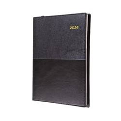 Collins Vanessa Diary 2 Days To A Page A4 Black 2025