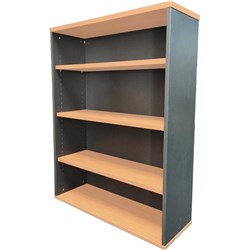 Rapid Worker Bookcase 900W x 315D x 1200H Includes 3 Shelves Beech and Ironstone