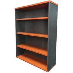 Rapid Worker Bookcase 900W x 315D x 1200H Includes 3 Shelves Cherry and Ironstone