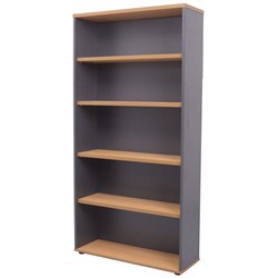 Rapid Worker Bookcase 1800H x 900W x 315D Includes 4 Shelves Beech and Ironstone