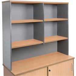 Rapid Worker Hutch 1200W x 315D x 1070mmH 4 Shelves Beech & Ironstone