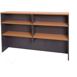 Rapid Worker Hutch 1500W x 315D x 1070mmH 4 Shelves Beech & Ironstone