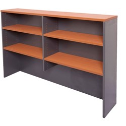 Rapid Worker Hutch 1500W x 315D x 1070mmH 4 Shelves Cherry & Ironstone