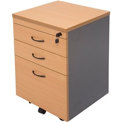 Rapid Worker Mobile Pedestal 2 2 Personal 1 File Drawer 465W 447D 690mmH Beech Ironstone