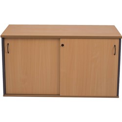 Rapid Worker Credenza Sliding Doors 1200W x 450D Beech and Ironstone
