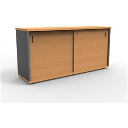 Rapid Worker Credenza Sliding Doors 1500W x 450D Beech and Ironstone