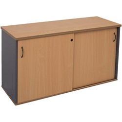 Rapid Worker Credenza Sliding Doors 1800W x 450D Beech and Ironstone