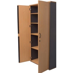 Rapid Worker Full Door Cupboard 1800H x 900W x 450D Beech and Ironstone