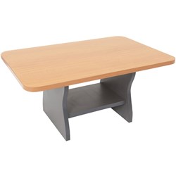 Rapid Worker Coffee Table 425H x 900W x 600D Beech and Ironstone