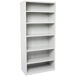 Go Steel Open Bay Shelving Storage Unit 2200H x 915Wx460D Silver Grey