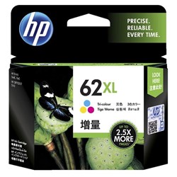 HP 62XL TRI COLOUR INK CARTRIDGE 415 PAGES